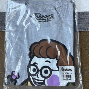 Johnny Cupcakes Gray Short Sleeve Tee Cartoon Graphic
